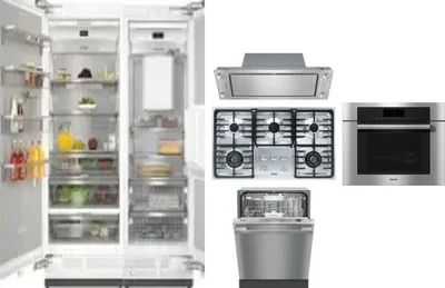 6 Piece Package Includes Refrigerator, Freezer, Cooktop, Wall Oven, Hood And Dishwasher