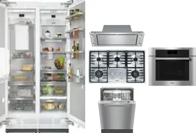 6 Piece Package Includes Refrigerator, Freezer, Cooktop, Wall Oven, Hood And Dishwasher
