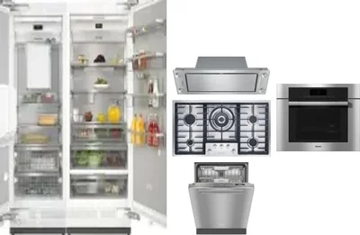 6 Piece Package Includes Refrigerator, Freezer, Cooktop, Wall Oven, Hood And Dishwasher