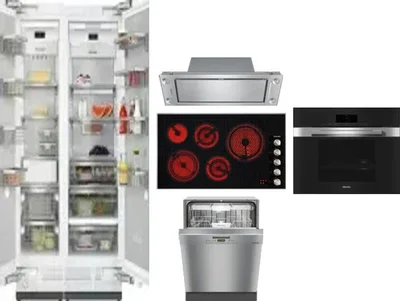 6 Piece Package Includes Refrigerator, Freezer, Cooktop, Wall Oven, Hood And Dishwasher