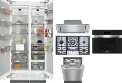 6 Piece Package Includes Refrigerator, Freezer, Cooktop, Wall Oven, Hood And Dishwasher