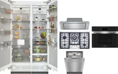 6 Piece Package Includes Refrigerator, Freezer, Cooktop, Wall Oven, Hood And Dishwasher