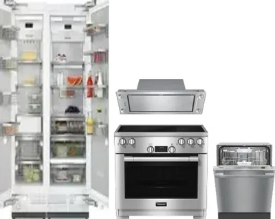 5 Piece Package Includes Refrigerator, Freezer, Range, Hood And Dishwasher