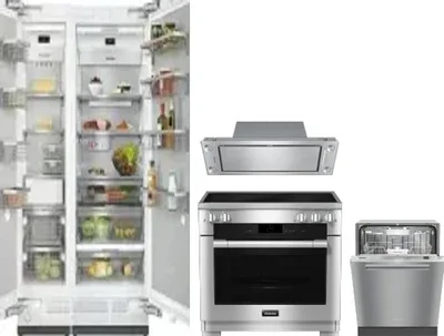 5 Piece Package Includes Refrigerator, Freezer, Range, Hood And Dishwasher