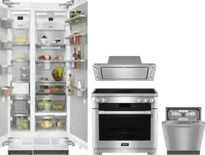 5 Piece Package Includes Refrigerator, Freezer, Range, Hood And Dishwasher