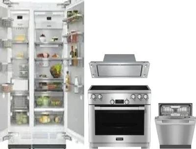 5 Piece Package Includes Refrigerator, Freezer, Range, Hood And Dishwasher