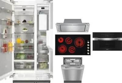 6 Piece Package Includes Refrigerator, Freezer, Cooktop, Wall Oven, Hood And Dishwasher