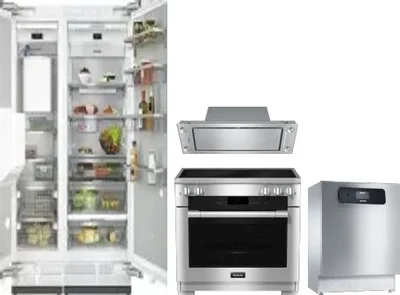 5 Piece Package Includes Refrigerator, Freezer, Range, Hood And Dishwasher