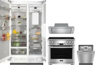 5 Piece Package Includes Refrigerator, Freezer, Range, Hood And Dishwasher