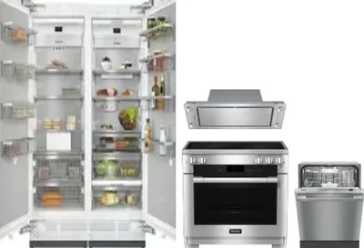 5 Piece Package Includes Refrigerator, Freezer, Range, Hood And Dishwasher