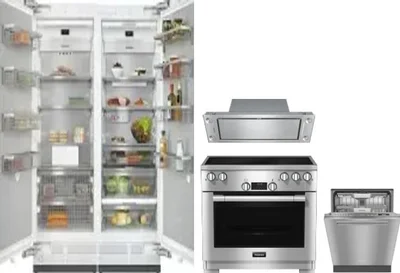 5 Piece Package Includes Refrigerator, Freezer, Range, Hood And Dishwasher