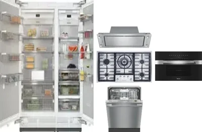 6 Piece Package Includes Refrigerator, Freezer, Cooktop, Wall Oven, Hood And Dishwasher
