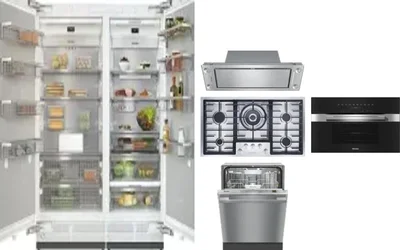6 Piece Package Includes Refrigerator, Freezer, Cooktop, Wall Oven, Hood And Dishwasher