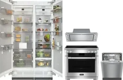 5 Piece Package Includes Refrigerator, Freezer, Range, Hood And Dishwasher