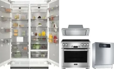 5 Piece Package Includes Refrigerator, Freezer, Range, Hood And Dishwasher