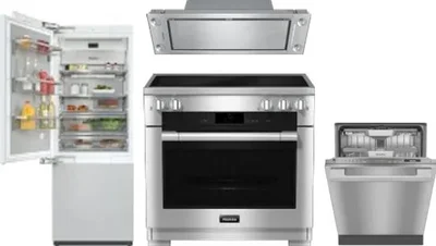 4 Piece Package Includes Refrigerator, Range, Hood And Dishwasher