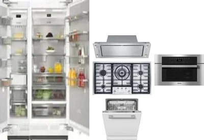 6 Piece Package Includes Refrigerator, Freezer, Cooktop, Wall Oven, Hood And Dishwasher