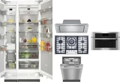 6 Piece Package Includes Refrigerator, Freezer, Cooktop, Wall Oven, Hood And Dishwasher