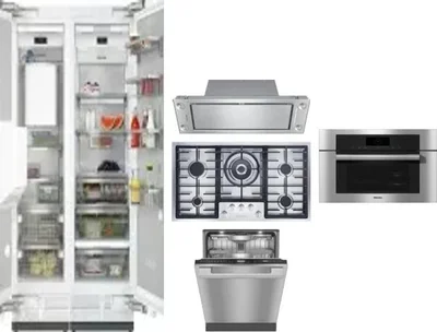 6 Piece Package Includes Refrigerator, Freezer, Cooktop, Wall Oven, Hood And Dishwasher