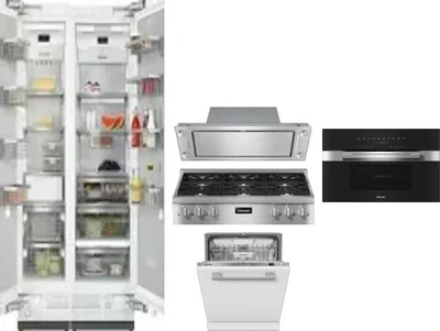 6 Piece Package Includes Refrigerator, Freezer, Cooktop, Wall Oven, Hood And Dishwasher