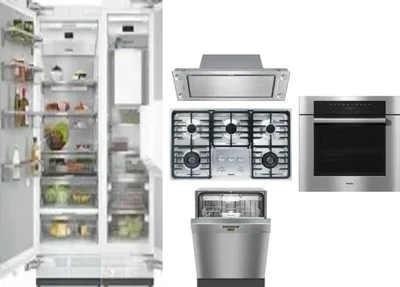6 Piece Package Includes Refrigerator, Freezer, Cooktop, Wall Oven, Hood And Dishwasher