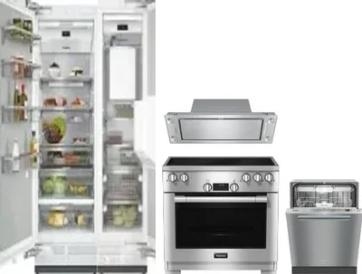 5 Piece Package Includes Refrigerator, Freezer, Range, Hood And Dishwasher