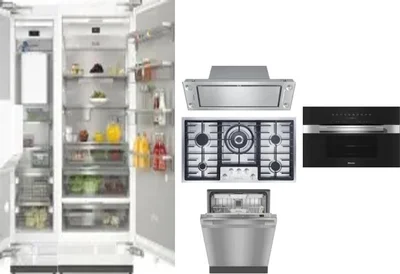 6 Piece Package Includes Refrigerator, Freezer, Cooktop, Wall Oven, Hood And Dishwasher