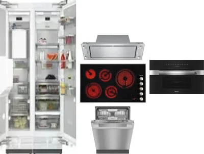 6 Piece Package Includes Refrigerator, Freezer, Cooktop, Wall Oven, Hood And Dishwasher
