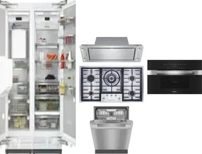 6 Piece Package Includes Refrigerator, Freezer, Cooktop, Wall Oven, Hood And Dishwasher