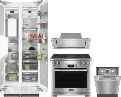 5 Piece Package Includes Refrigerator, Freezer, Range, Hood And Dishwasher
