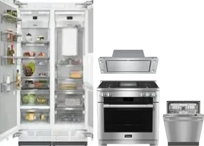 5 Piece Package Includes Refrigerator, Freezer, Range, Hood And Dishwasher