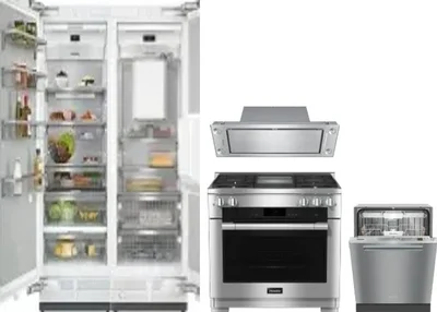 5 Piece Package Includes Refrigerator, Freezer, Range, Hood And Dishwasher