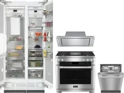 5 Piece Package Includes Refrigerator, Freezer, Range, Hood And Dishwasher