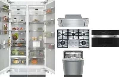 6 Piece Package Includes Refrigerator, Freezer, Cooktop, Wall Oven, Hood And Dishwasher