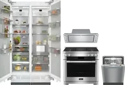 5 Piece Package Includes Refrigerator, Freezer, Range, Hood And Dishwasher