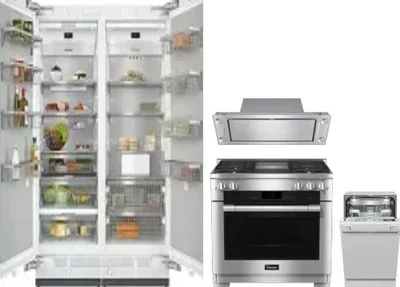 5 Piece Package Includes Refrigerator, Freezer, Range, Hood And Dishwasher