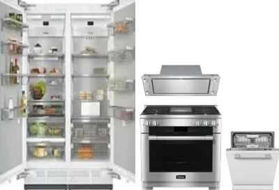 5 Piece Package Includes Refrigerator, Freezer, Range, Hood And Dishwasher