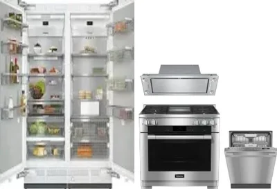 5 Piece Package Includes Refrigerator, Freezer, Range, Hood And Dishwasher