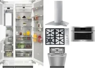6 Piece Package Includes Refrigerator, Freezer, Cooktop, Wall Oven, Hood And Dishwasher