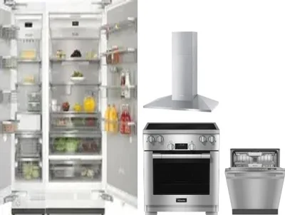 5 Piece Package Includes Refrigerator, Freezer, Range, Hood And Dishwasher