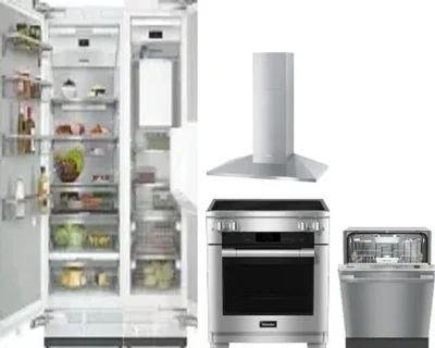 5 Piece Package Includes Refrigerator, Freezer, Range, Hood And Dishwasher