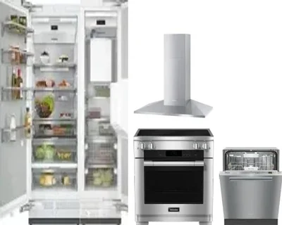 5 Piece Package Includes Refrigerator, Freezer, Range, Hood And Dishwasher