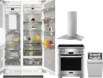 5 Piece Package Includes Refrigerator, Freezer, Range, Hood And Dishwasher