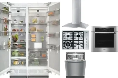 6 Piece Package Includes Refrigerator, Freezer, Cooktop, Wall Oven, Hood And Dishwasher