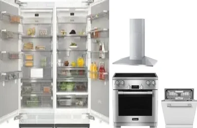 5 Piece Package Includes Refrigerator, Freezer, Range, Hood And Dishwasher