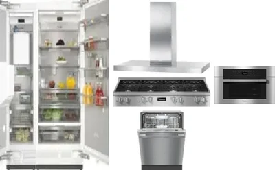 6 Piece Package Includes Refrigerator, Freezer, Cooktop, Wall Oven, Hood And Dishwasher