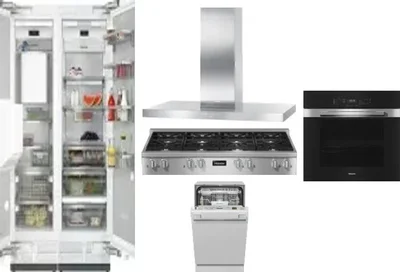 6 Piece Package Includes Refrigerator, Freezer, Cooktop, Wall Oven, Hood And Dishwasher
