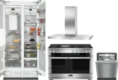 5 Piece Package Includes Refrigerator, Freezer, Range, Hood And Dishwasher