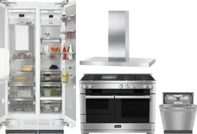 5 Piece Package Includes Refrigerator, Freezer, Range, Hood And Dishwasher