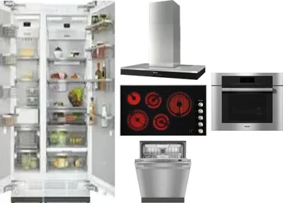 6 Piece Package Includes Refrigerator, Freezer, Cooktop, Wall Oven, Hood And Dishwasher